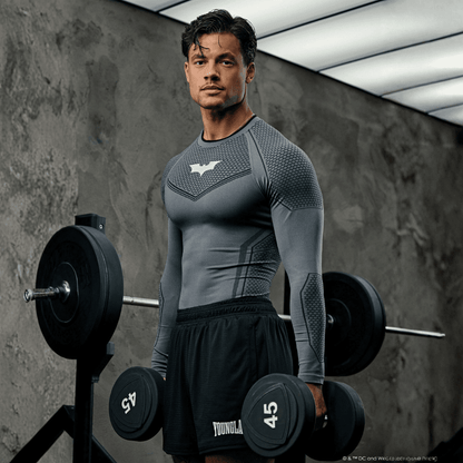 BATMAN COMPRESSION LONGSLEEVES DARK GREY