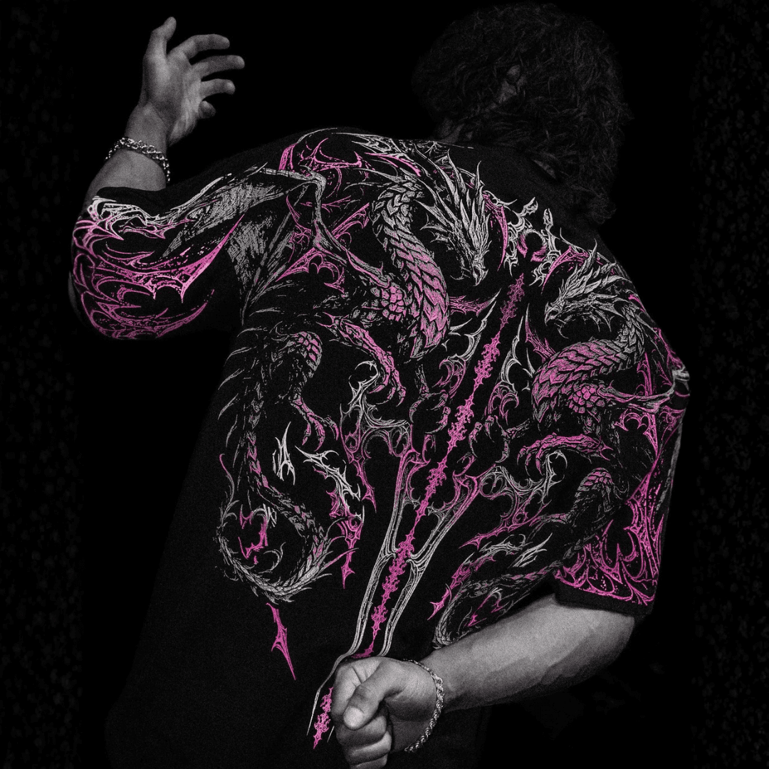 DRAGON BLADE OVERSIZED T-SHIRT [BLOSSOM PINK]