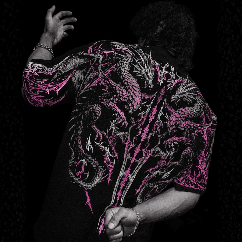 DRAGON BLADE OVERSIZED T-SHIRT [BLOSSOM PINK]