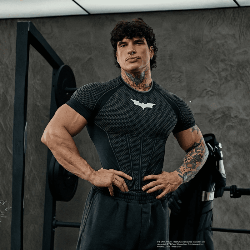 BATMAN COMPRESSION TEES BLACK