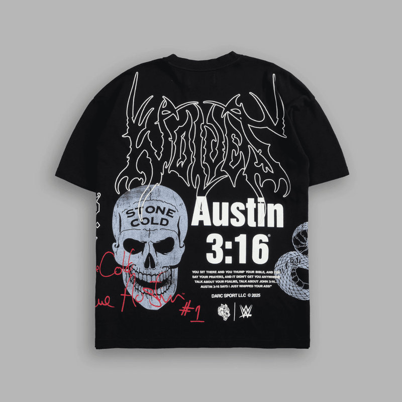 AUSTIN 3:16 "PREMIUM" OVERSIZED TEE IN BLACK