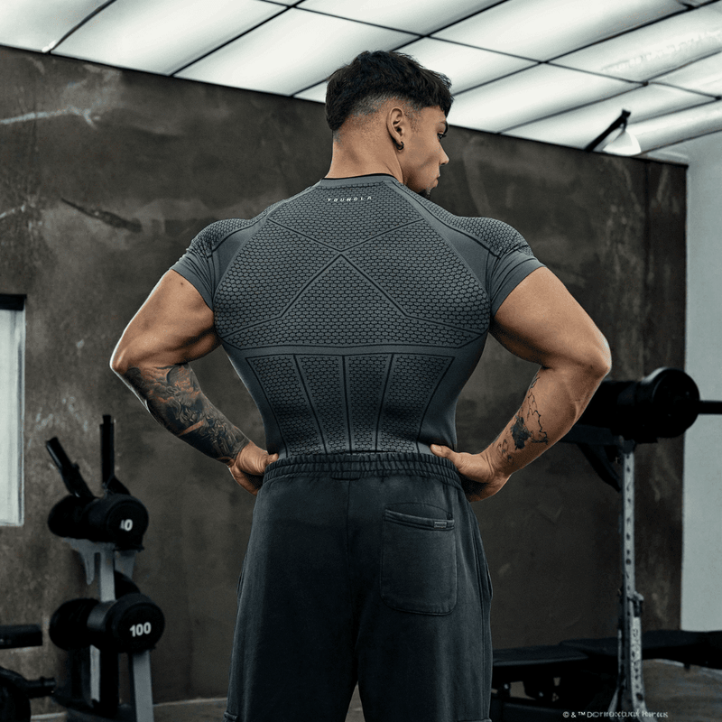 BATMAN COMPRESSION TEES DARK GREY