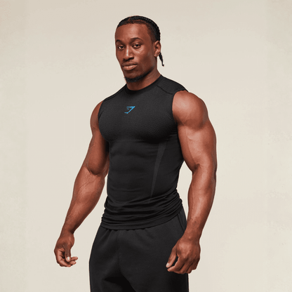 GYMSHARK ONYX 5.0 TANK - BLACK/ONYX GREY