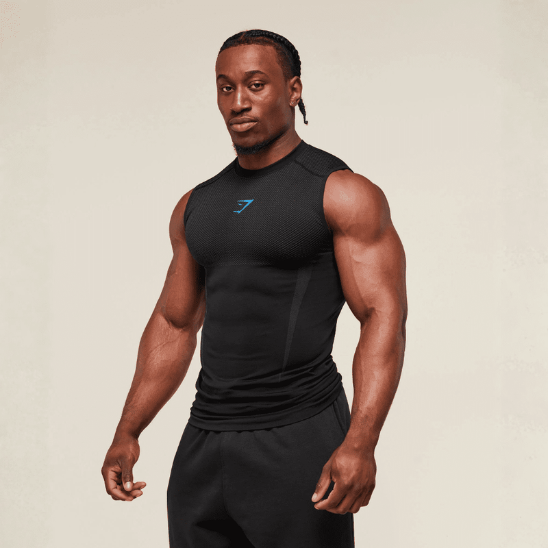GYMSHARK ONYX 5.0 TANK - BLACK/ONYX GREY