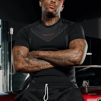 SUPERHERO COMPRESSION TEES BLACK