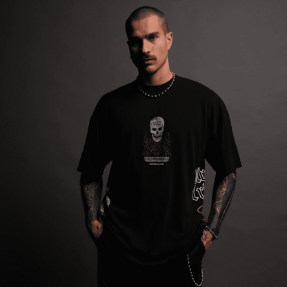 AUSTIN 3:16 "PREMIUM" OVERSIZED TEE IN BLACK