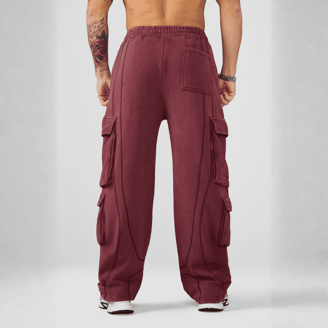 XX STRAP SWEATS BURGUNDY