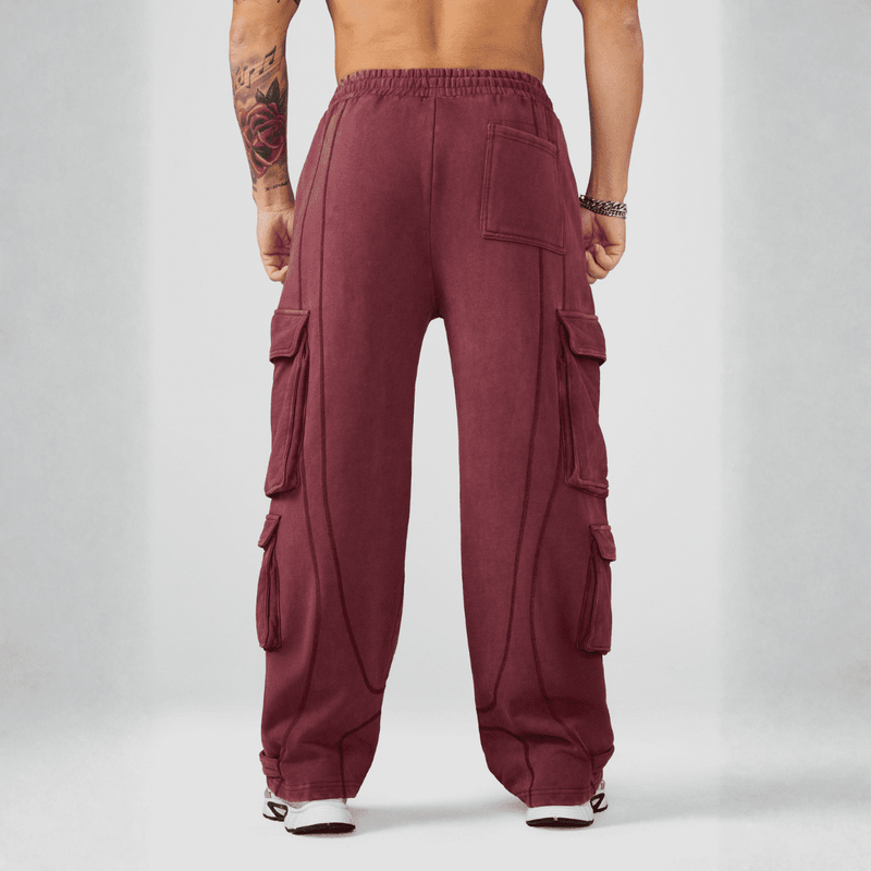 XX STRAP SWEATS BURGUNDY