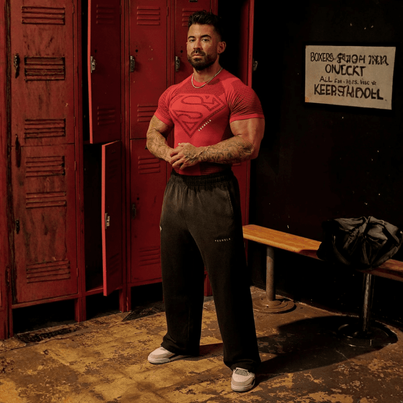 SUPERMAN COMPRESSION TEES RED