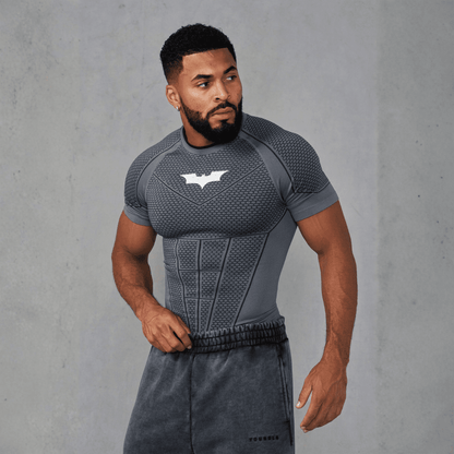 BATMAN COMPRESSION TEES DARK GREY
