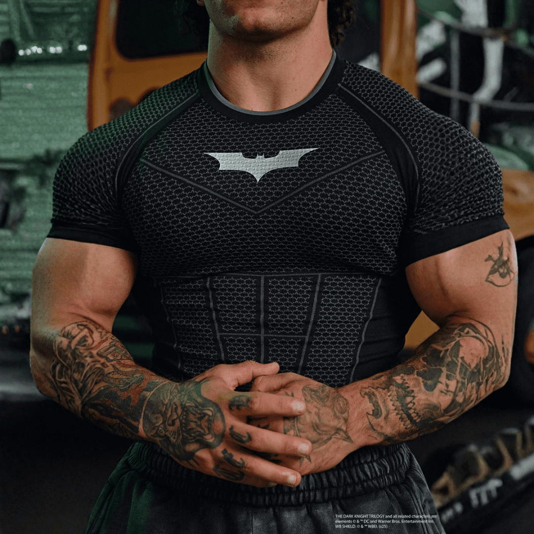 BATMAN COMPRESSION TEES BLACK