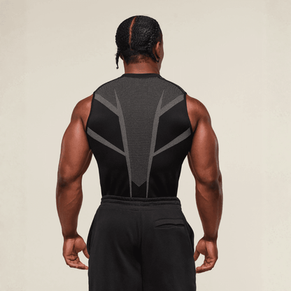 GYMSHARK ONYX 5.0 TANK - BLACK/LIGHT GREY