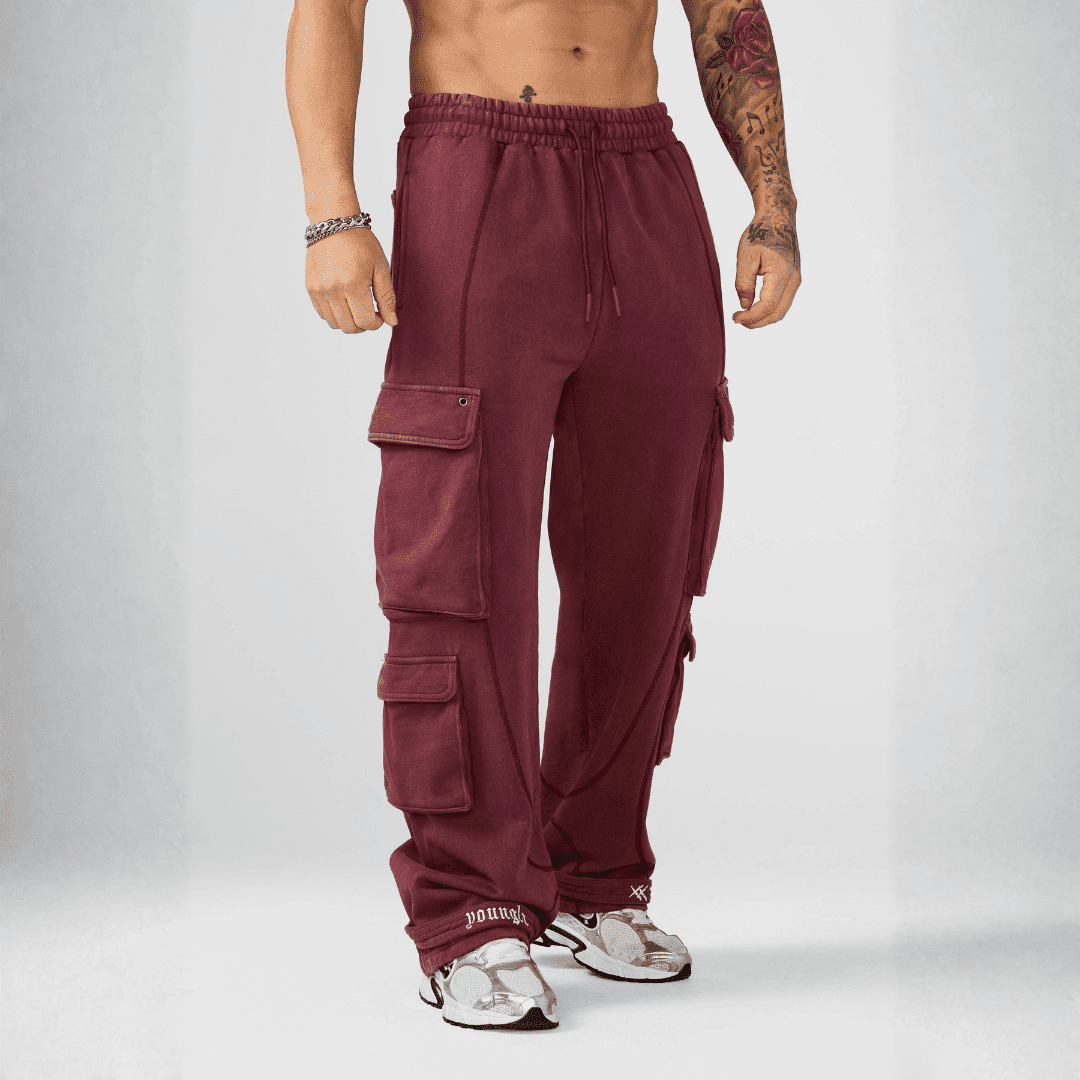 XX STRAP SWEATS BURGUNDY