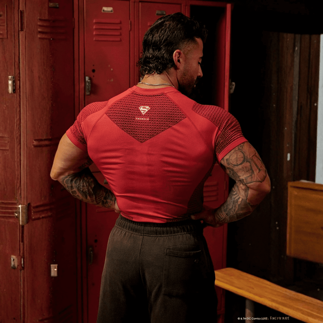 SUPERMAN COMPRESSION TEES RED