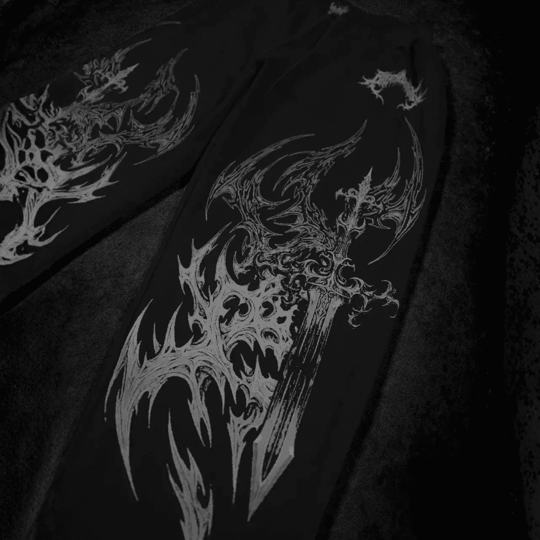 SHADOWFLAME UNCUFFED SWEATPANTS [VOID BLACK]