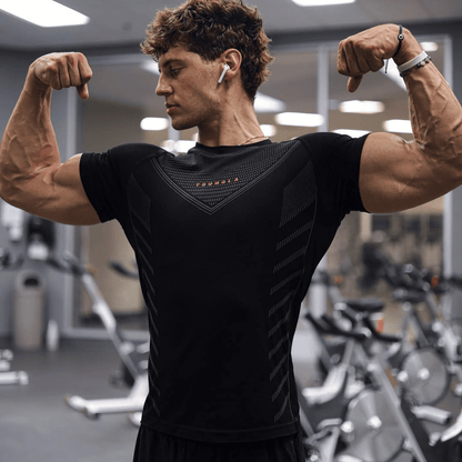 SUPERHERO COMPRESSION TEES BLACK