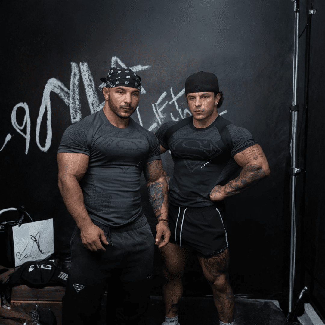 SUPERMAN COMPRESSION TEES BLACK
