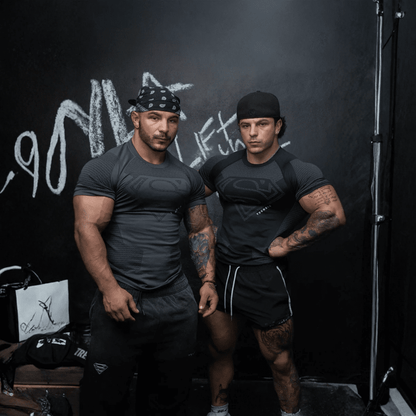 SUPERMAN COMPRESSION TEES BLACK