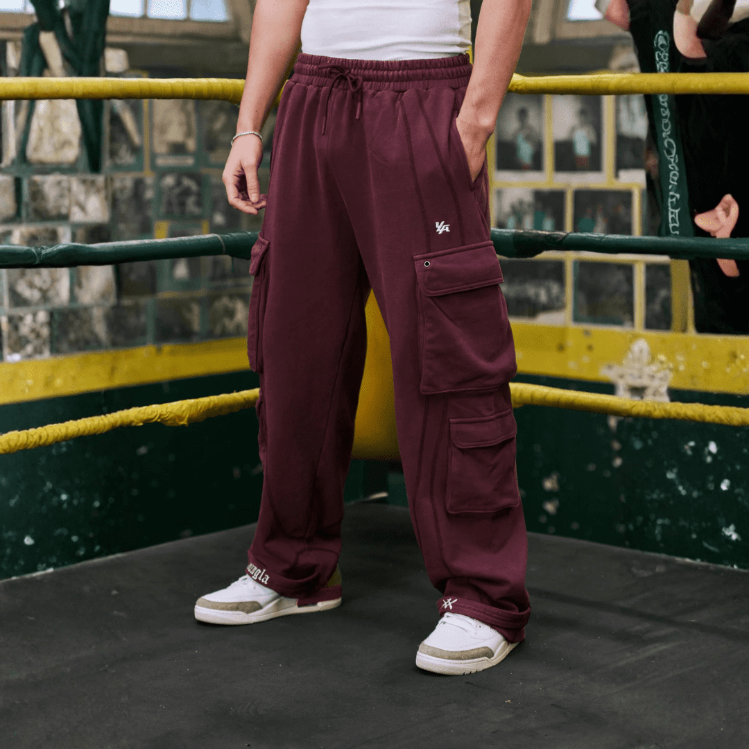 XX STRAP SWEATS BURGUNDY