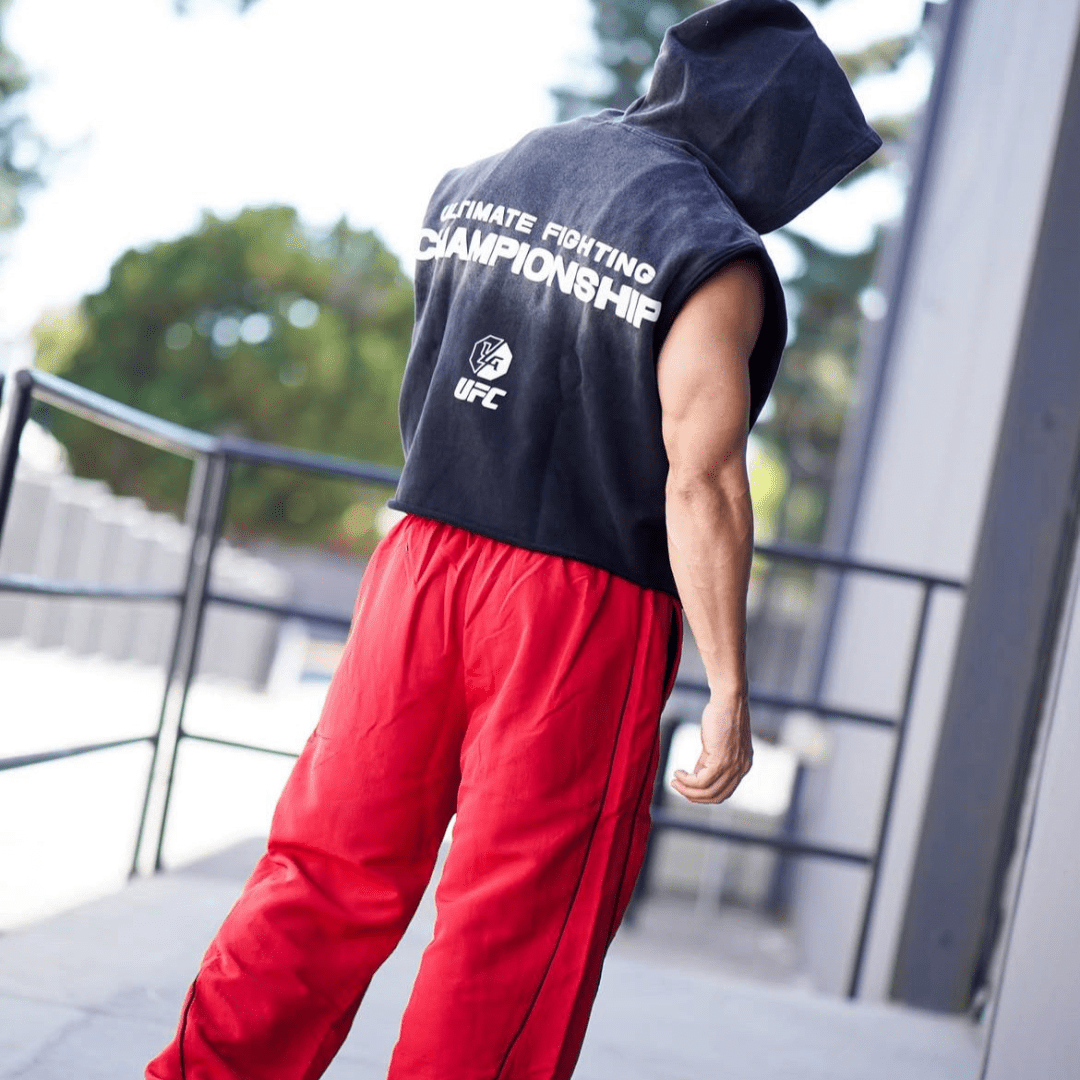 UFC CUT-OFF HOODIE BLACK