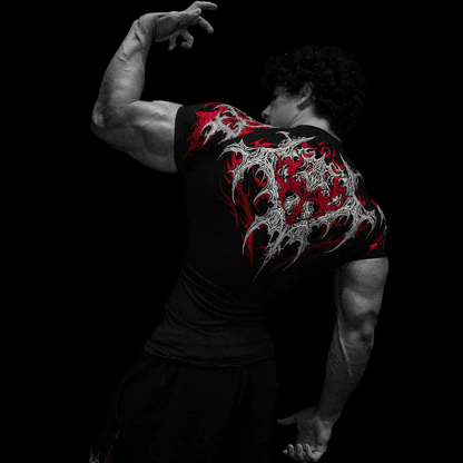 VOID TECH™ INFERNAL SHORT SLEEVE COMPRESSION [HEAVENLY RED]
