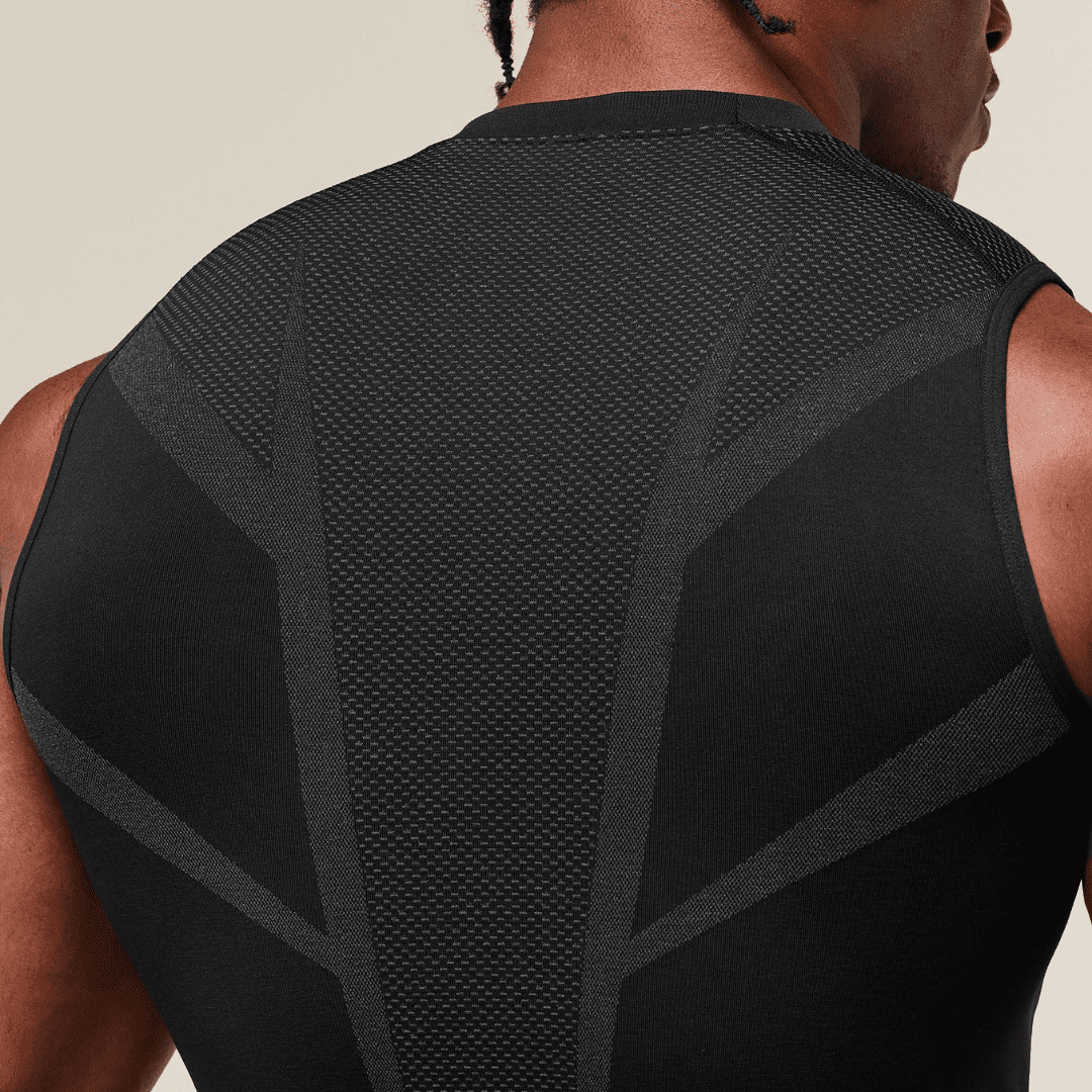 GYMSHARK ONYX 5.0 TANK - BLACK/ONYX GREY