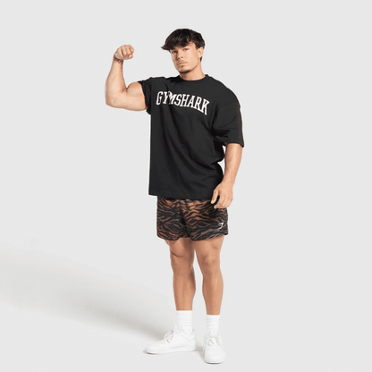PRINTED MESH 5″ SHORTS TERRACOTA ORANGE