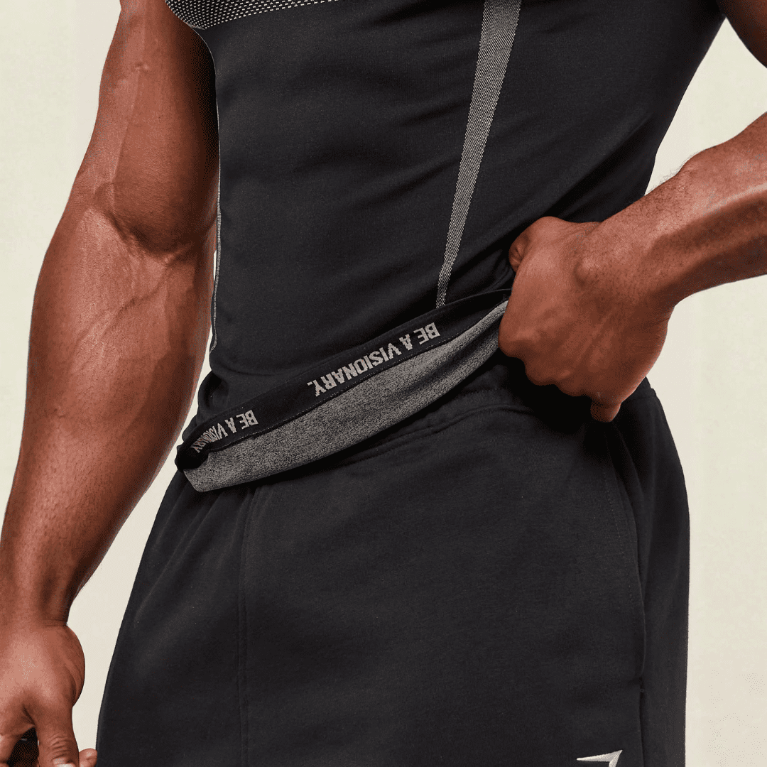 GYMSHARK ONYX 5.0 TANK - BLACK/LIGHT GREY