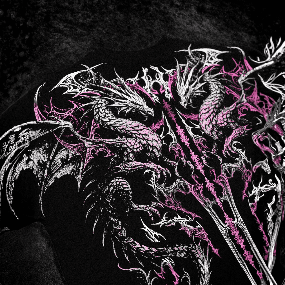 DRAGON BLADE OVERSIZED T-SHIRT [BLOSSOM PINK]