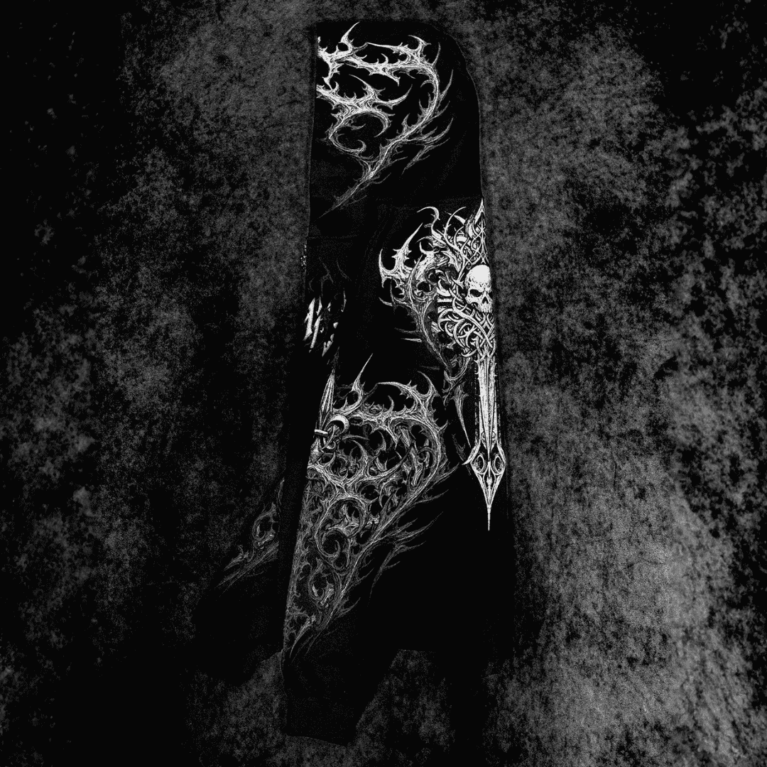 HEAVENLY KNIGHT OVERSIZED ZIP-UP HOODIE [MIDNIGHT]