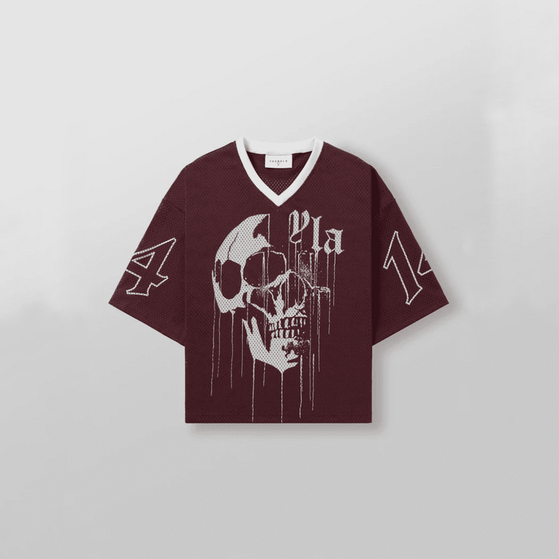 DRIPPY SKULL JERSEY BURGUNDY
