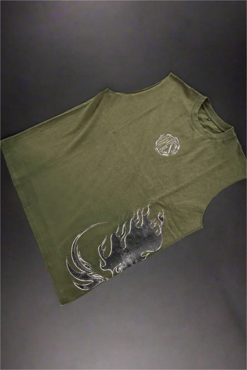RISING PHOENIX CUTOFF FOREST GREEN