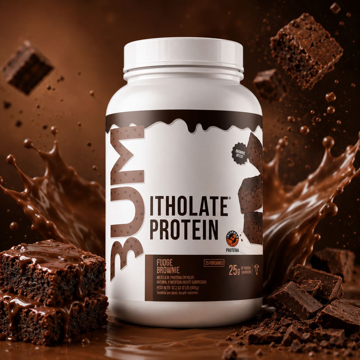 BUM ITHOLATE PROTEIN - FUDGE BROWNIE (INCLUYE 2 PROTEIN BARS)