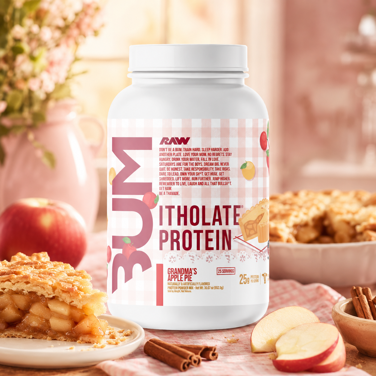 BUM ITHOLATE PROTEIN - GRANDMA'S APPLE PIE (INCLUYE 2 PROTEIN BARS)