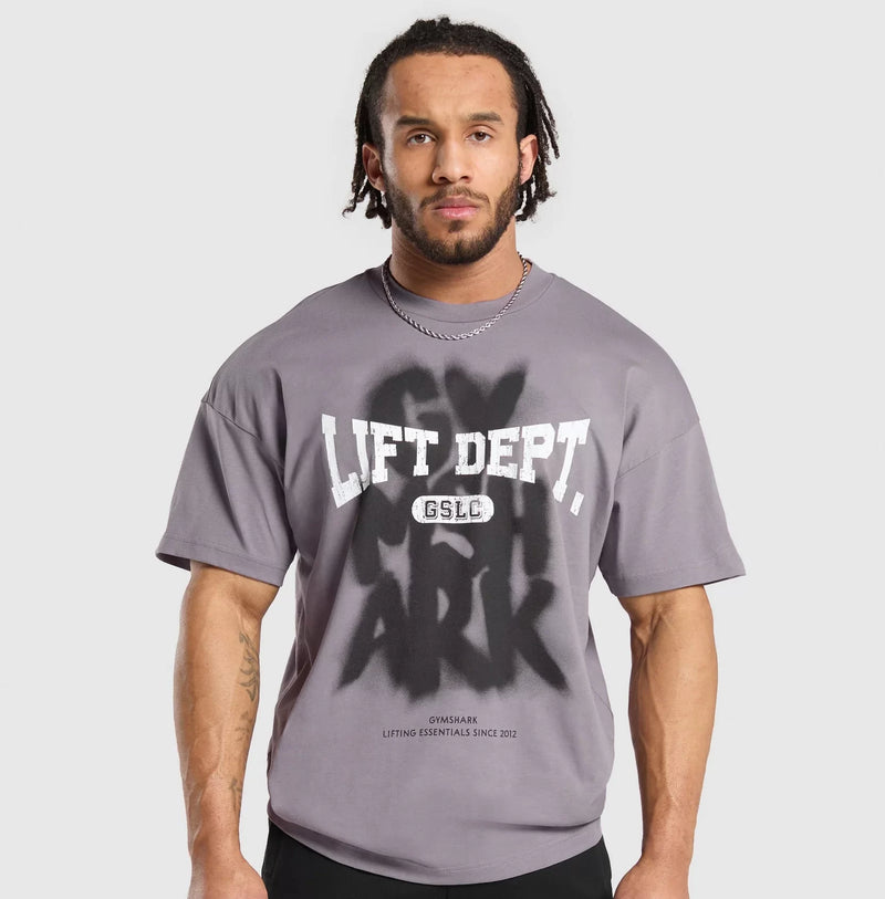 LIFTING DEPT GRAFFITI T-SHIRT ROG PURPLE