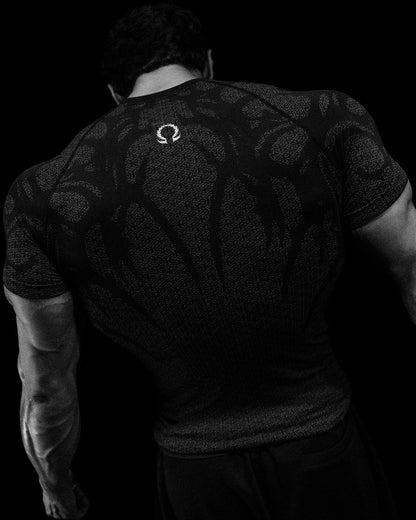 DOOM TECH™ ARMORED SHORTSLEEVE COMPRESSION [VOID BLACK]