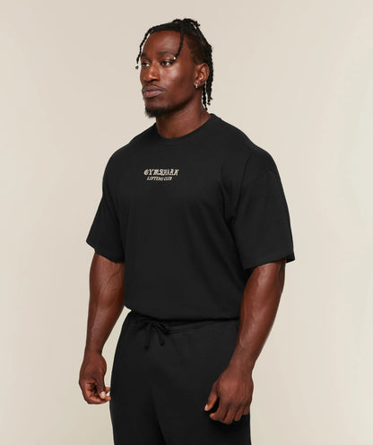 GYMSHARK LIFTING STATUE GRAPHIC T-SHIRT - BLACK