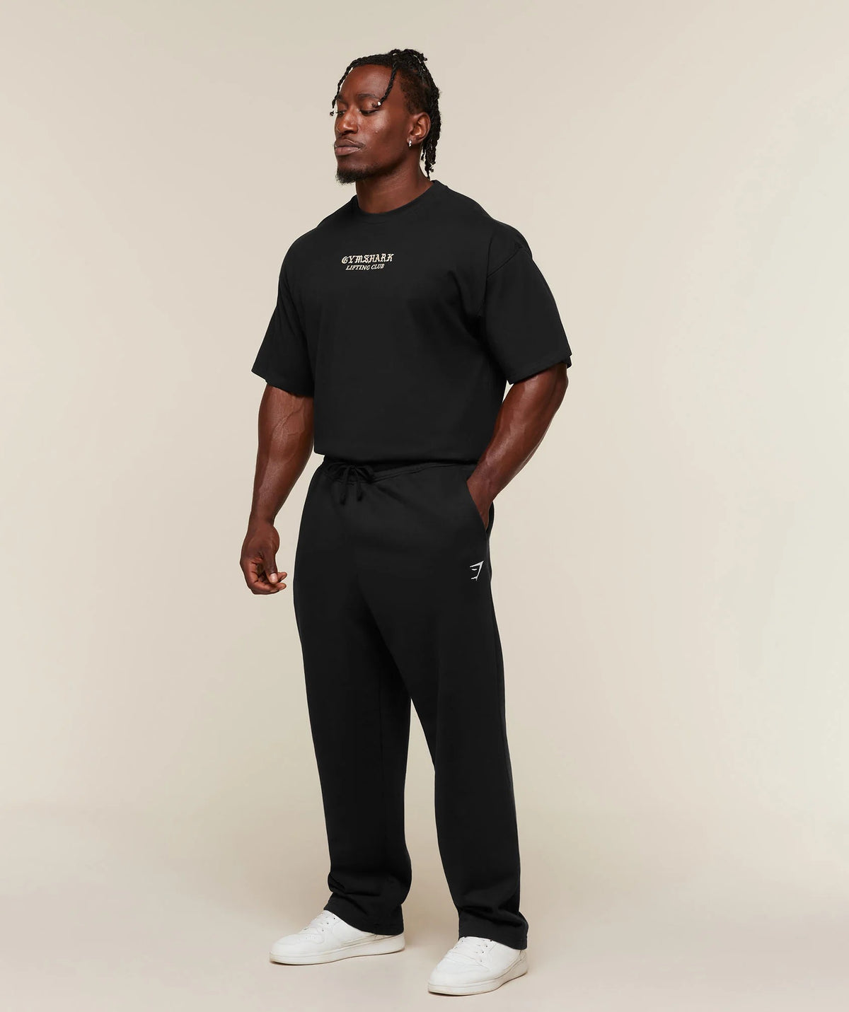 GYMSHARK LIFTING STATUE GRAPHIC T-SHIRT - BLACK