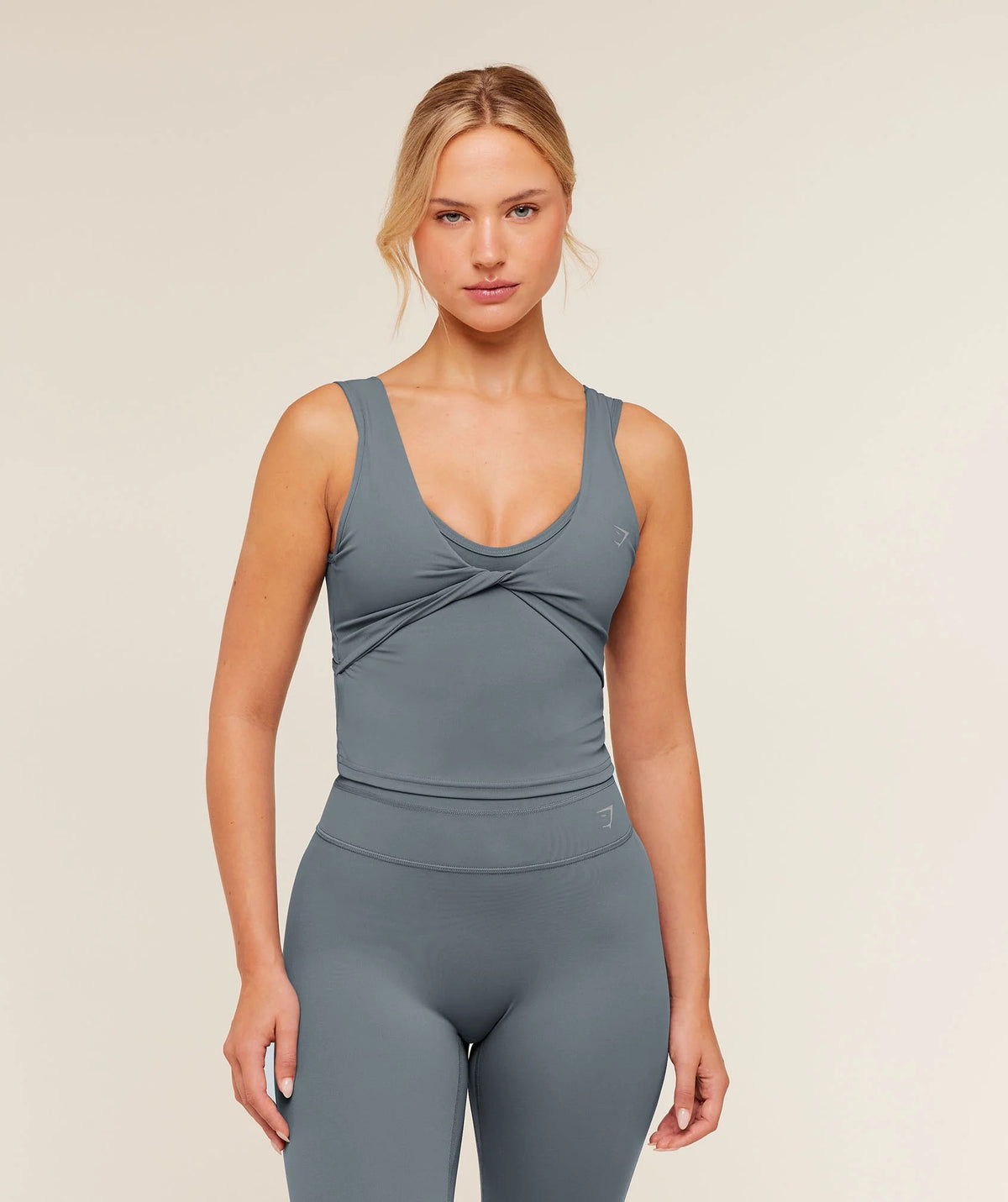 GYMSHARK CROSSOVER BACK TANK - IRON BLUE