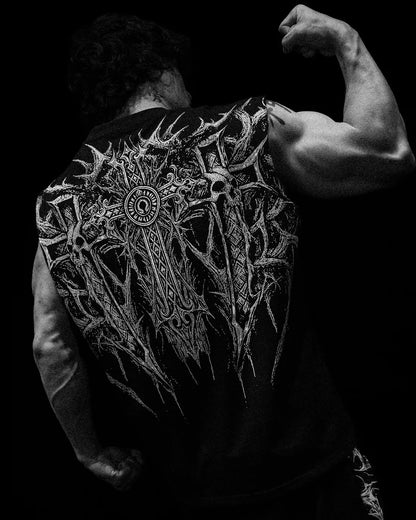 HEAVEN'S GATE CUT-OFF TEE [VOID BLACK]