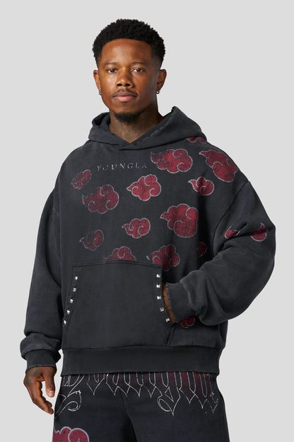 NARUTO STUD ARTWORK HOODIES - AKATSUKI
