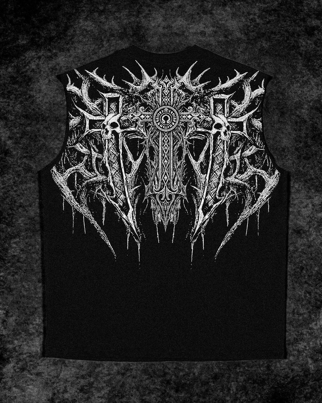 HEAVEN'S GATE CUT-OFF TEE [VOID BLACK]