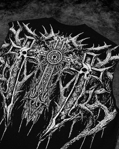HEAVEN'S GATE CUT-OFF TEE [VOID BLACK]