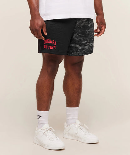 LIFTING MESH 5" SHORTS ASH GREY