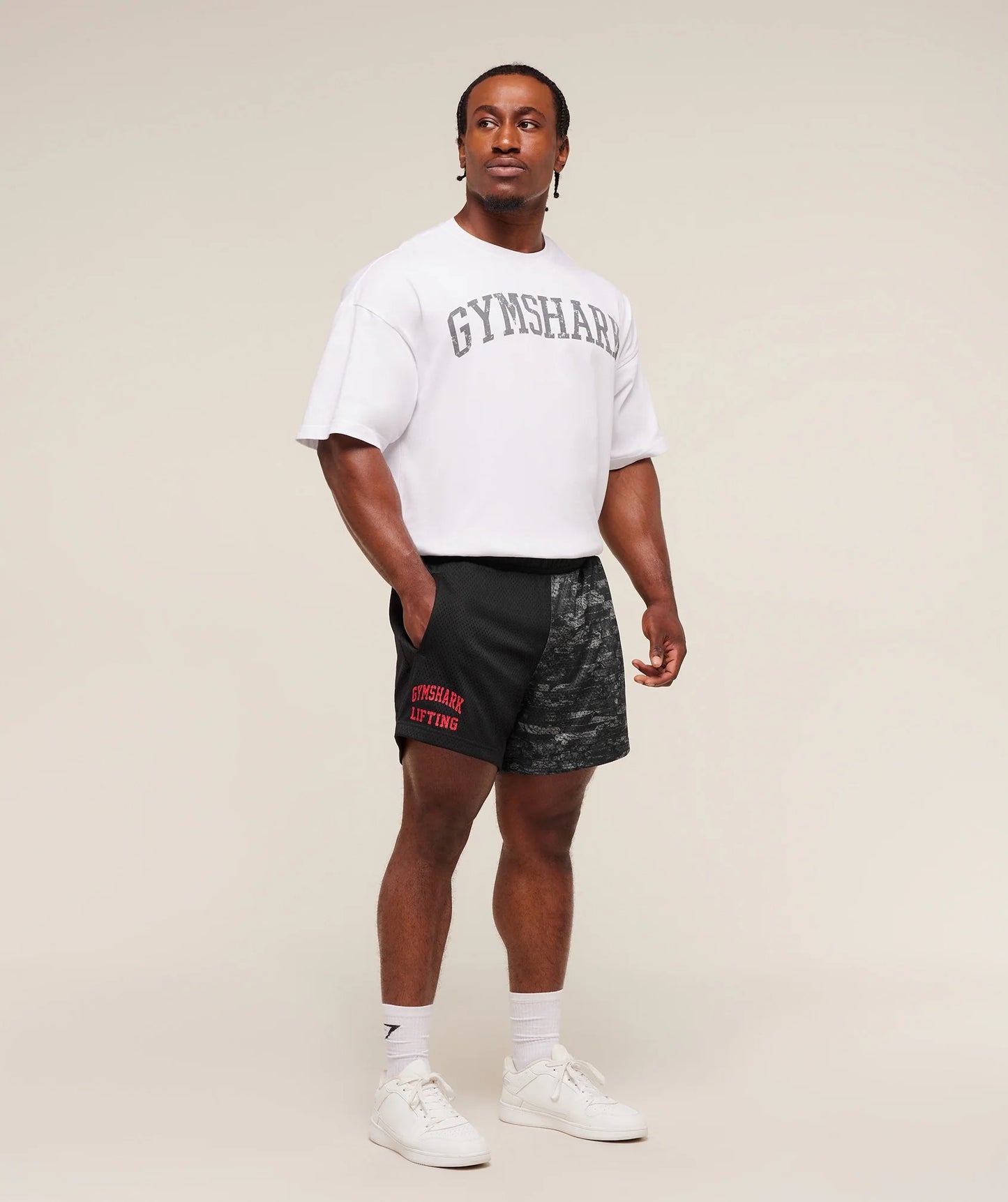 LIFTING MESH 5" SHORTS ASH GREY