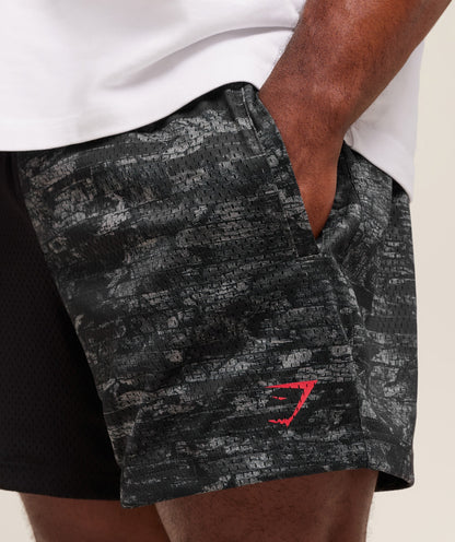 LIFTING MESH 5" SHORTS ASH GREY