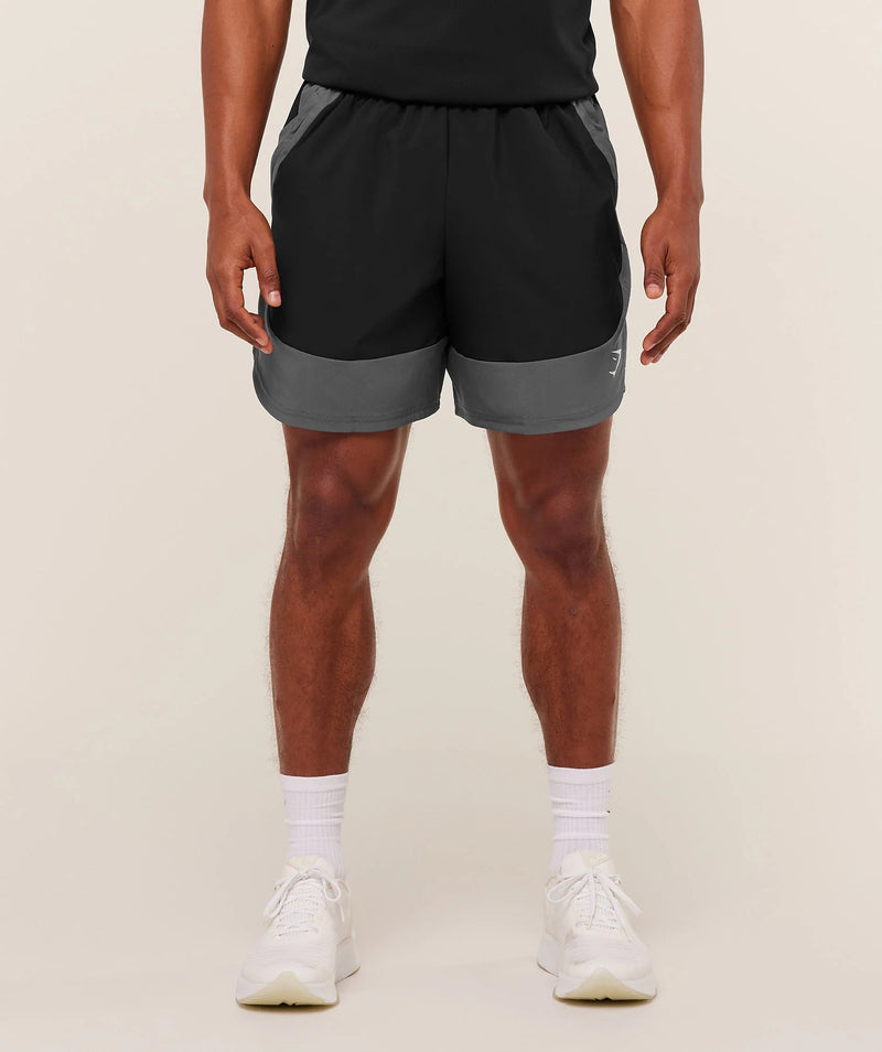 SPORT 25 BLOCK 7" SHORTS BLACK/DARK GREY