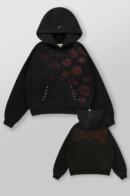NARUTO STUD ARTWORK HOODIES - AKATSUKI