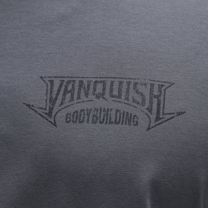 BODYBUILDING EMBLEM CHARCOAL OVERSIZED BOXY T SHIRT