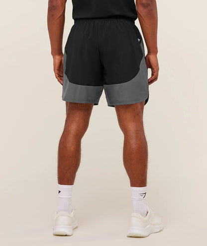 SPORT 25 BLOCK 7" SHORTS BLACK/DARK GREY